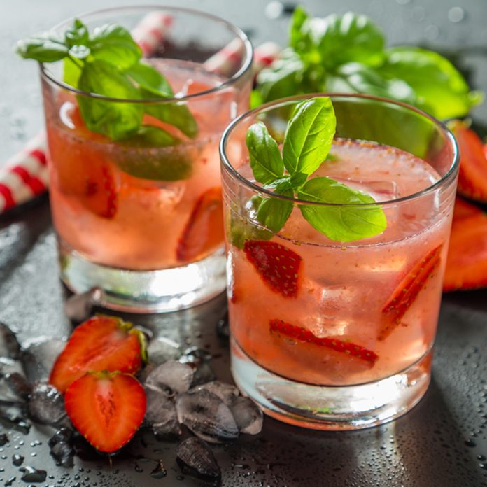 Strawberry and basil infused water; Shutterstock ID 454140742; Job (TFH, TOH, RD, BNB, CWM, CM): TOH