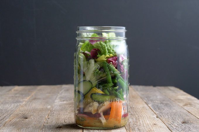 salad in jar