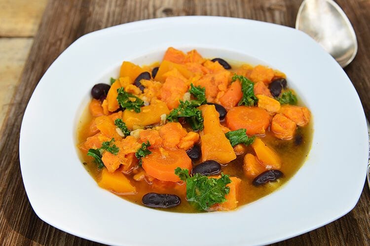 Butternut squash and kale stew