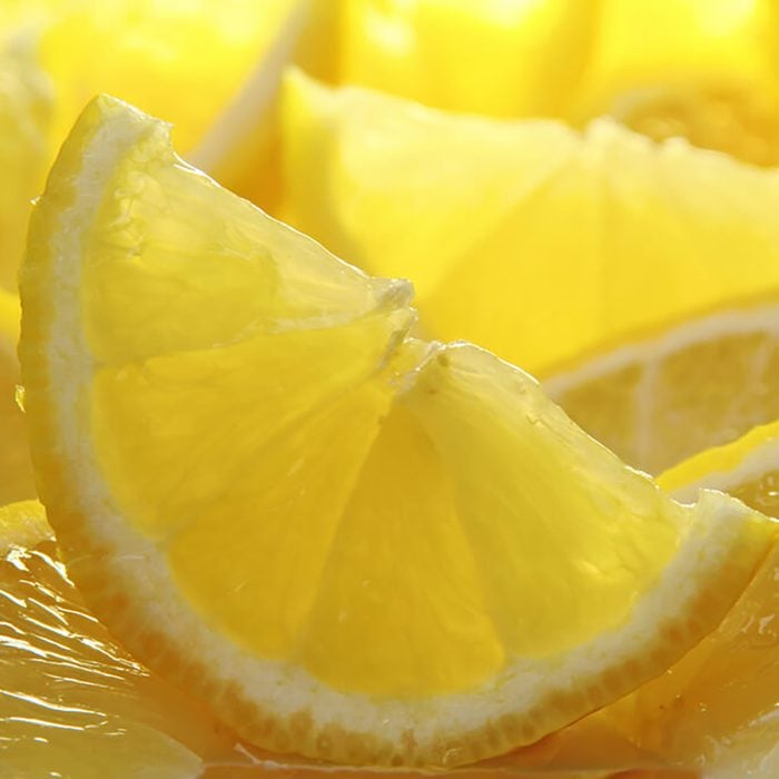 lemon wedges closeup