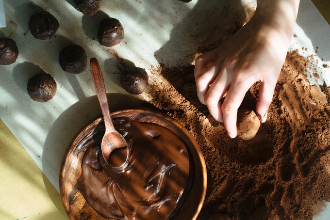 Making of craft chocolate candies
