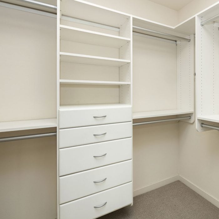 Empty closet space on modern bedroom; Shutterstock ID 656748256; Job (TFH, TOH, RD, BNB, CWM, CM): Taste of Home