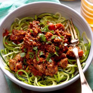 Arrabbiata Sauce with Zucchini Noodles