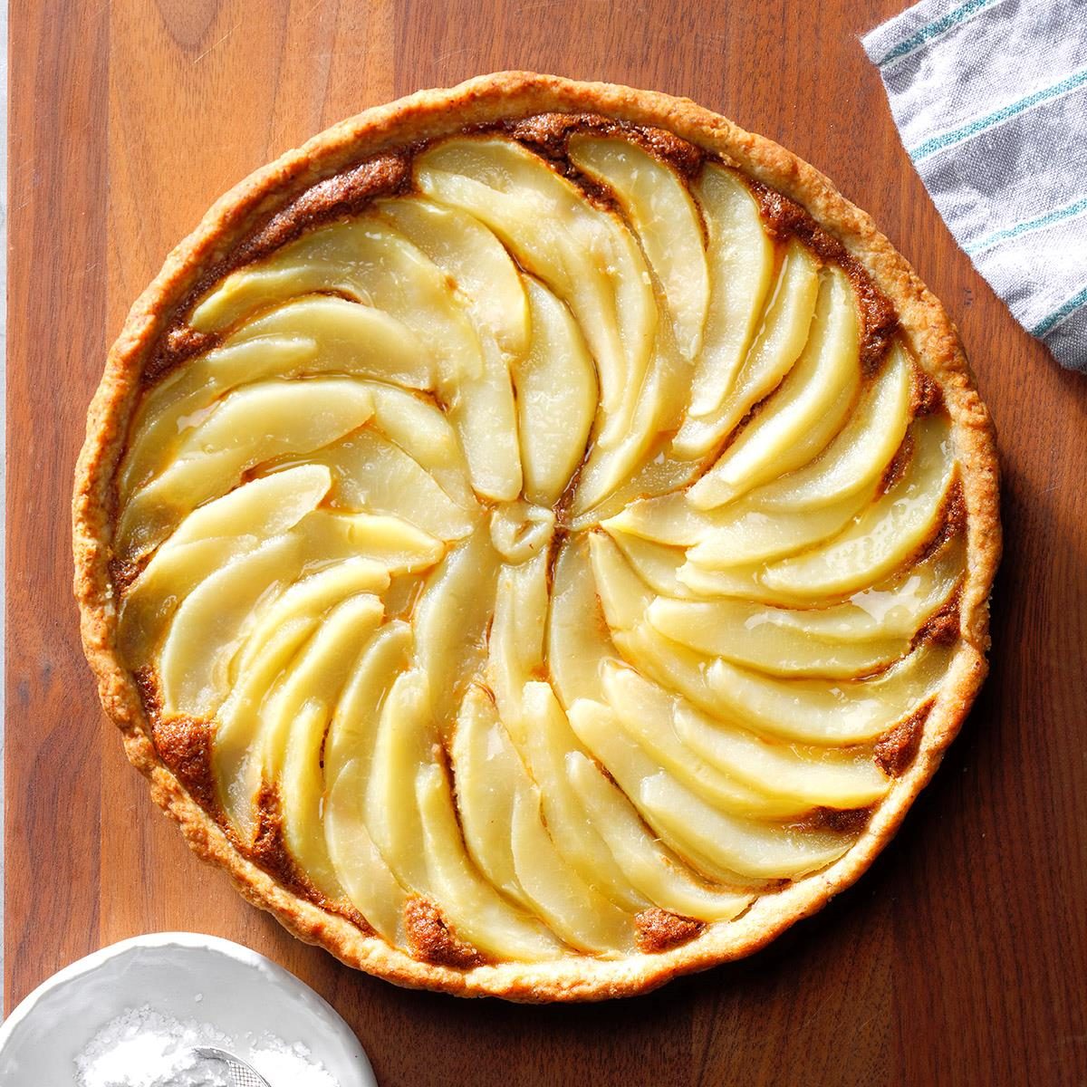 Chocolate Pear Hazelnut Tart