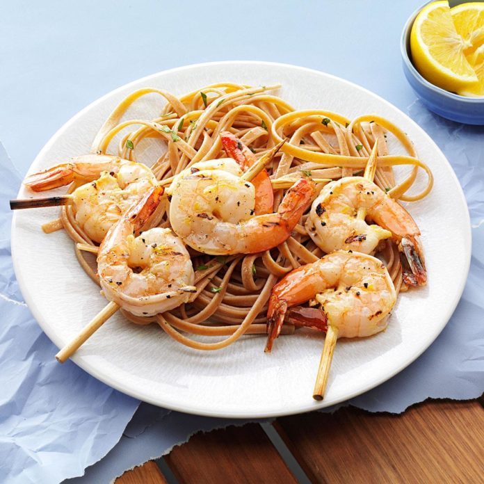 grilled shrimp with lemon vinaigrette