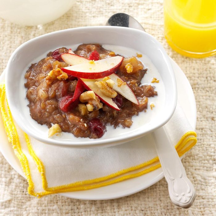 Pressure-Cooker Apple-Cranberry Grains