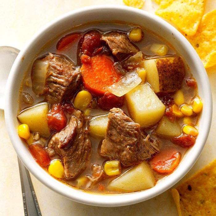 Pressure-Cooker Mexican Beef Soup