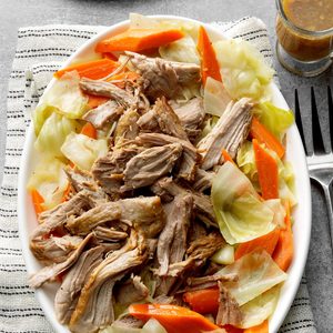 Pressure-Cooker Pork and Cabbage Dinner