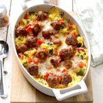 Spaghetti Squash Meatball Casserole