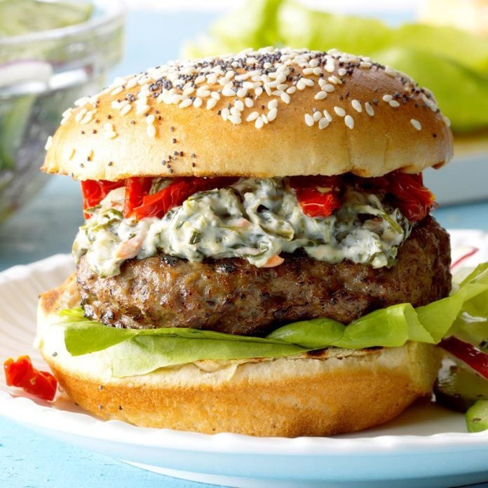 Spinach Tomato Burgers