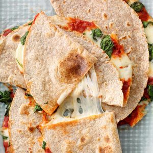 Spinach Pizza Quesadillas