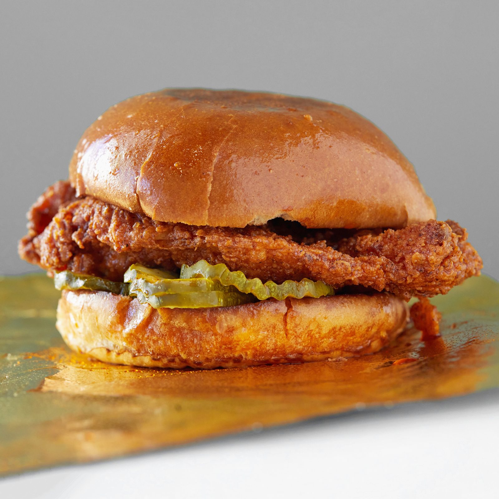 hot Fried Chicken sandwich with pickles
