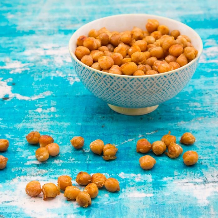 Bowl of roasted chickpeas