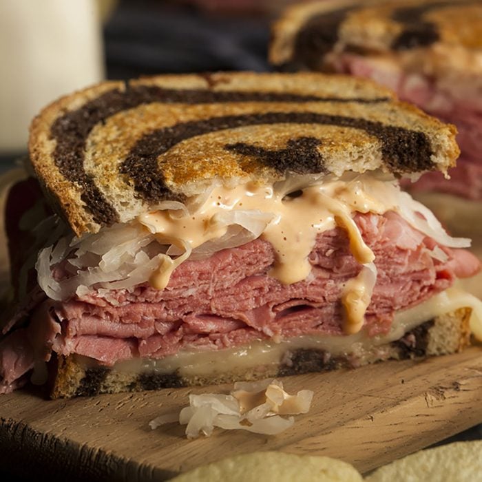 Reuben Sandwich with Corned Beef and Sauerkraut