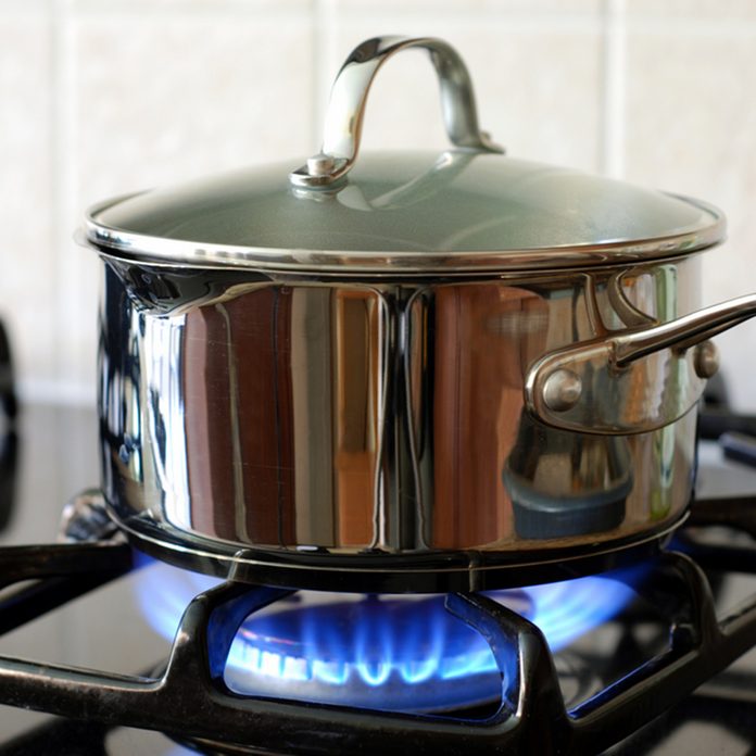 Pot on the gas stove; Shutterstock ID 28375165; Job (TFH, TOH, RD, BNB, CWM, CM): TOH