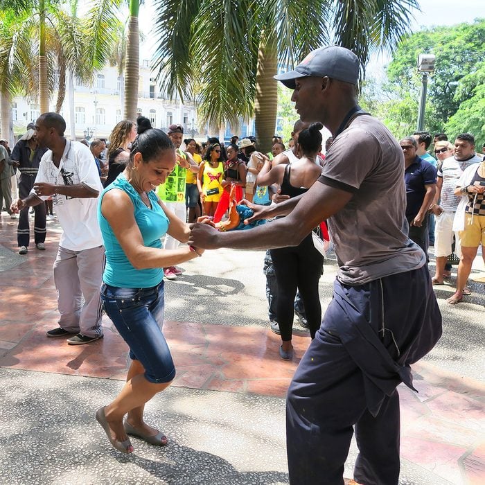 street dances of salsa in one of the central squares in Havana, where both the locals and the tourists can take the dance floor and dance till they drop