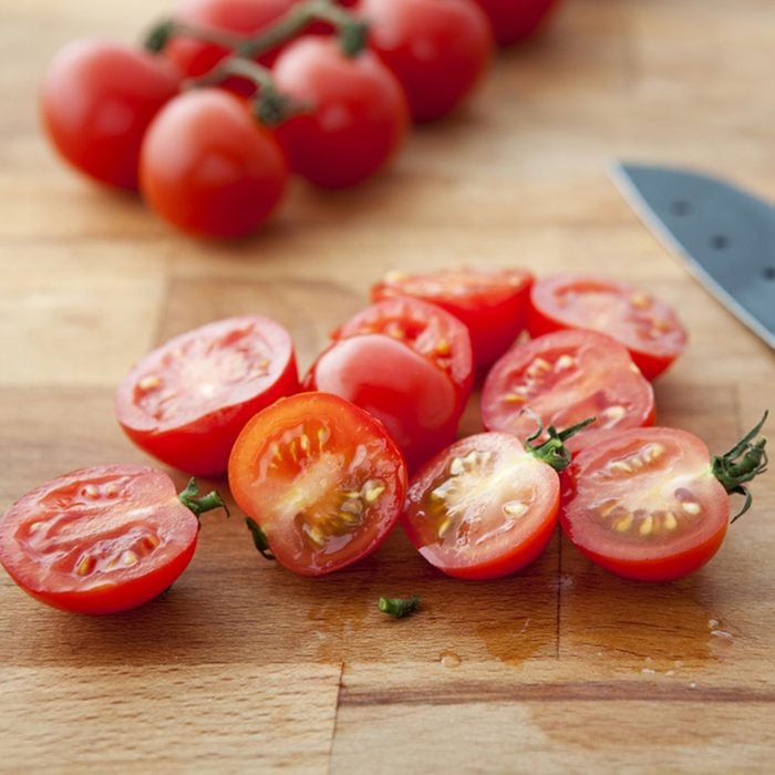 Sliced Cherry Tomatoes; Shutterstock ID 200340188