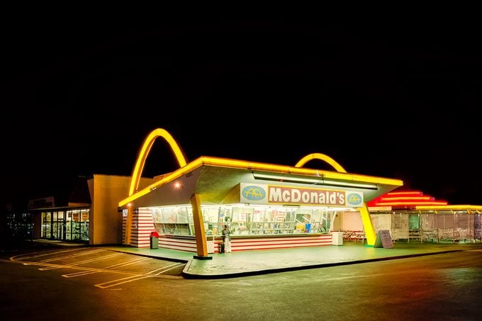 The oldest operating McDonald's restaurant in the world in Downey, Los Angeles, California, USA on March 31, 2013.