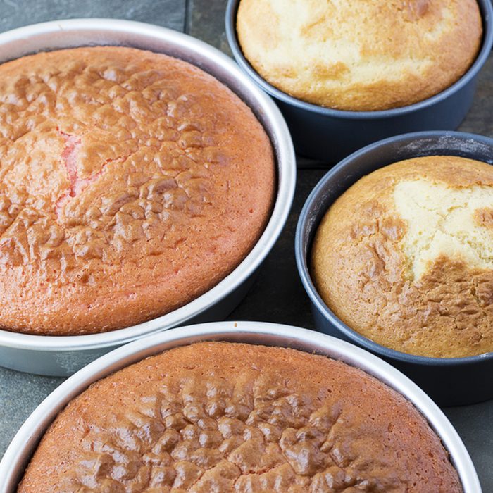 Vanilla Cakes in Metal Pans; Shutterstock ID 667060939; Job (TFH, TOH, RD, BNB, CWM, CM): Taste of Home