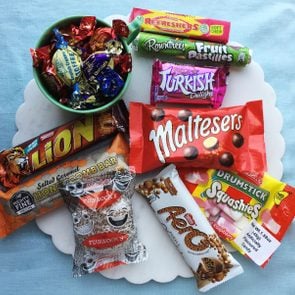 Assortment of British candy