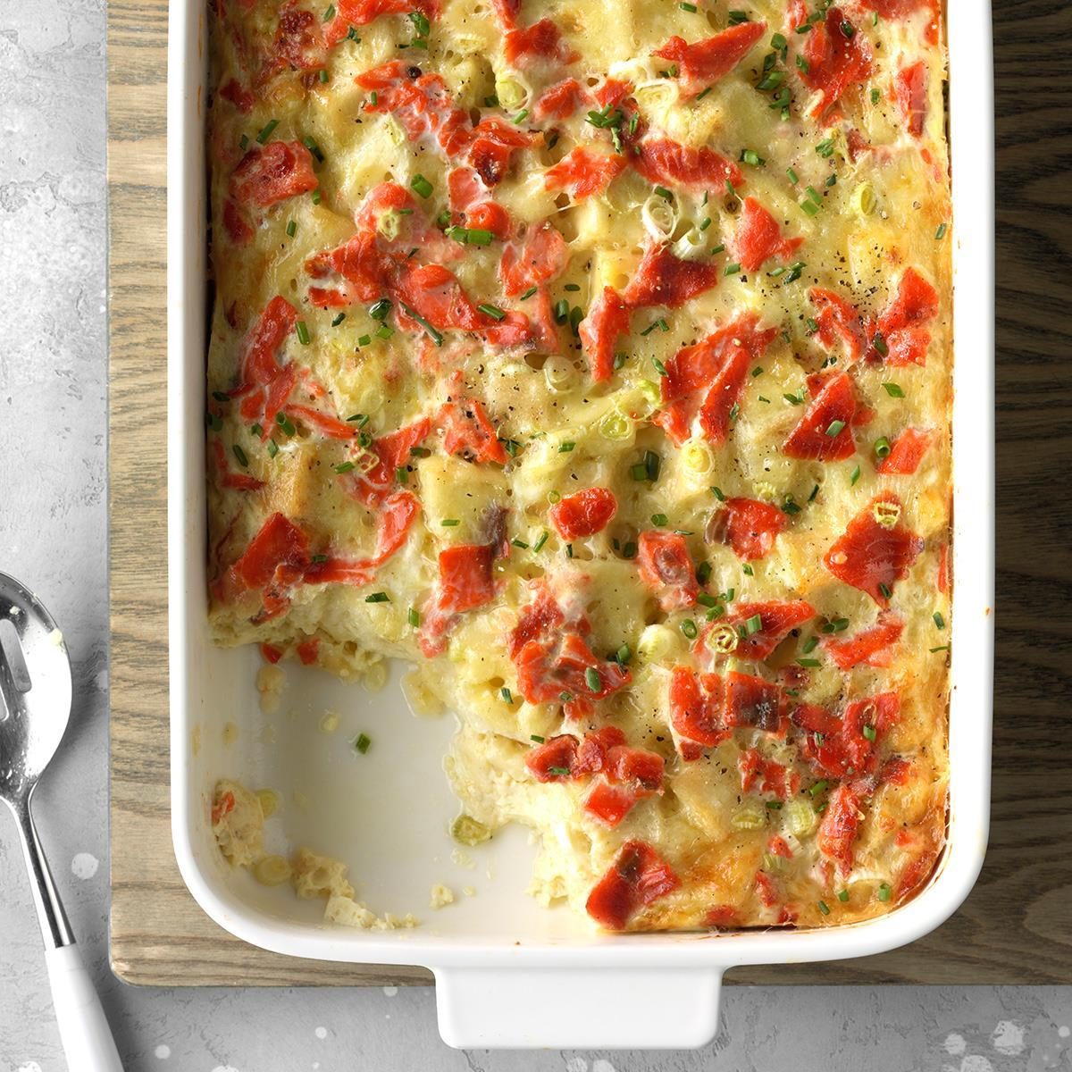 Elegant Smoked Salmon Strata