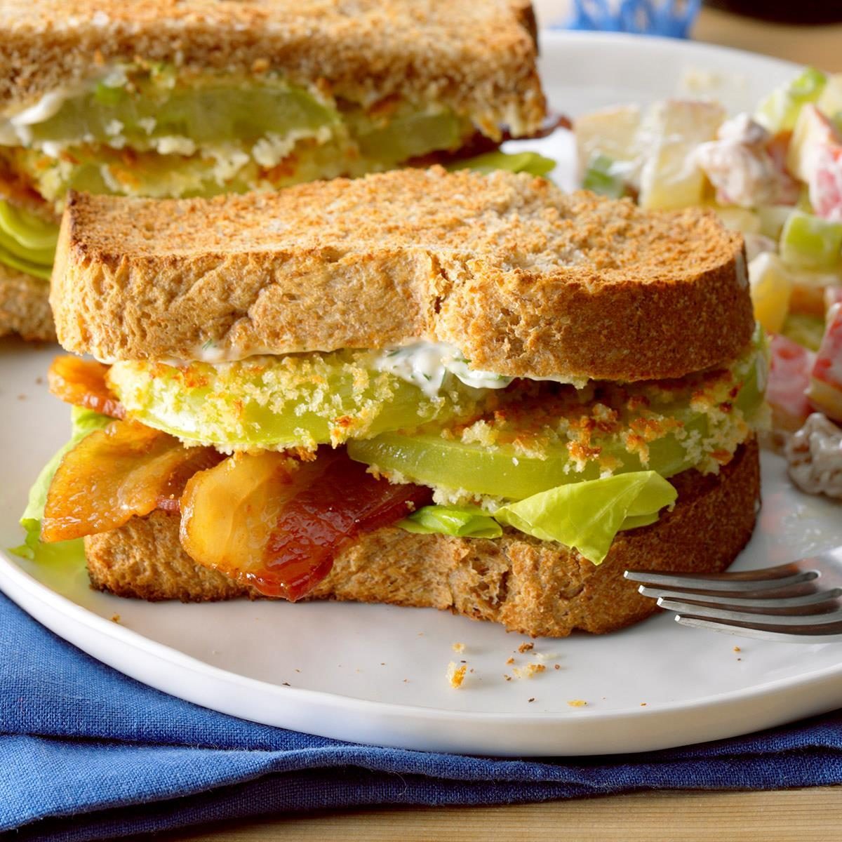 Air-Fryer Green Tomato BLT