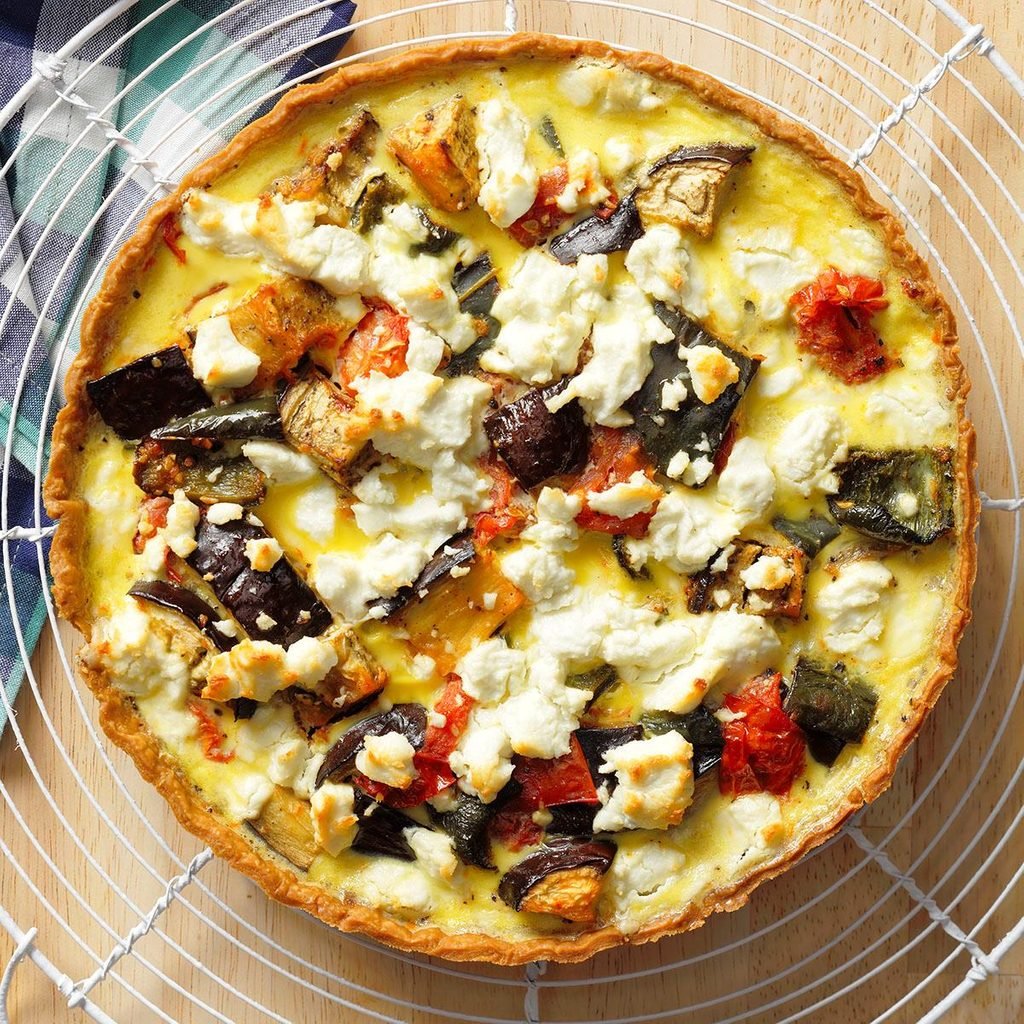 One of our best quiche recipes with roasted vegetables and goat cheese.