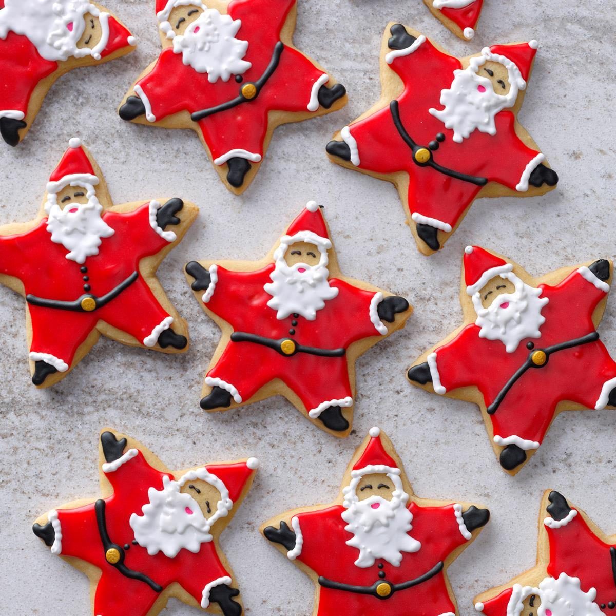 Santa Star Cookies Recipe | Taste of Home