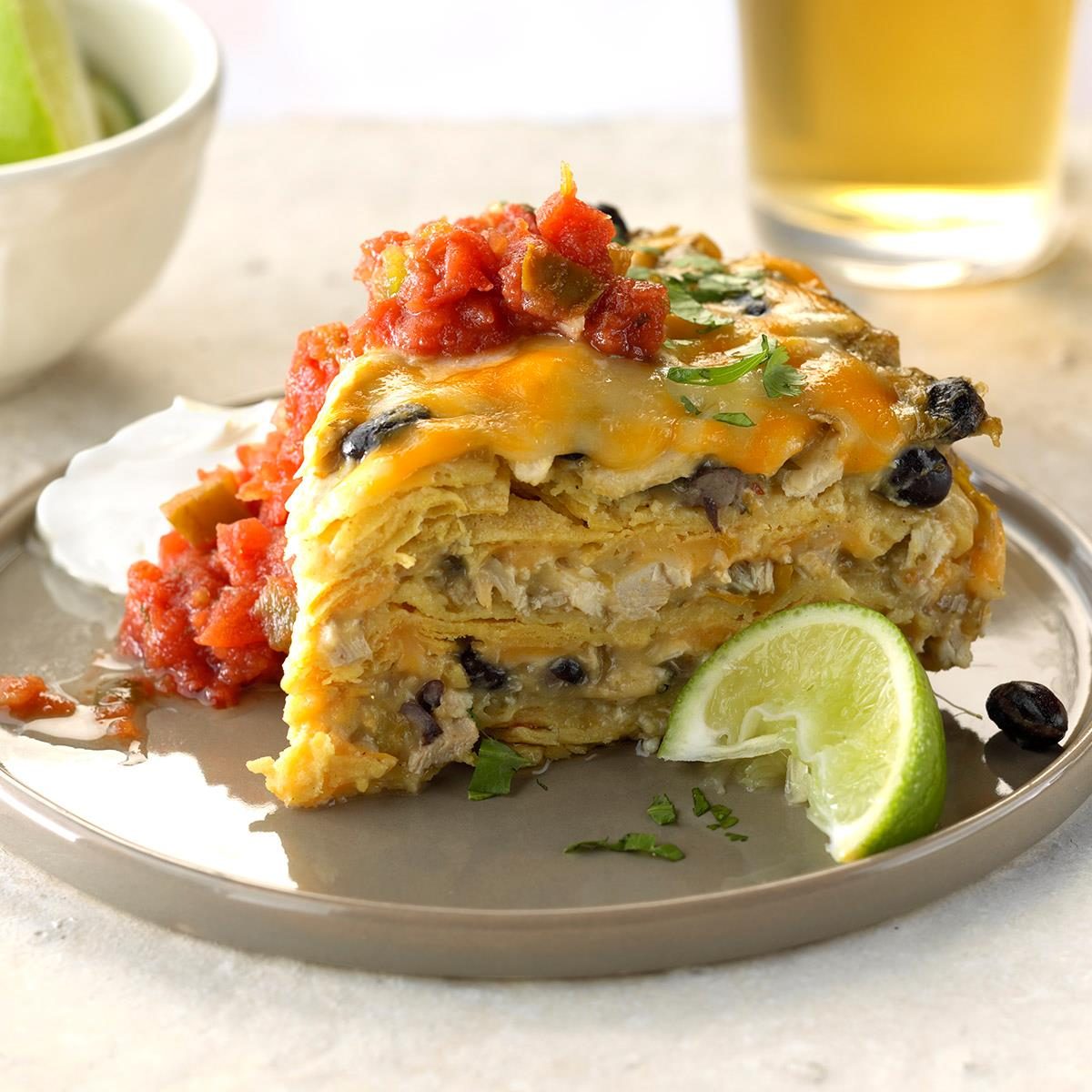 Day 15: Slow-Cooker Green Chile Chicken Enchilada Pie	