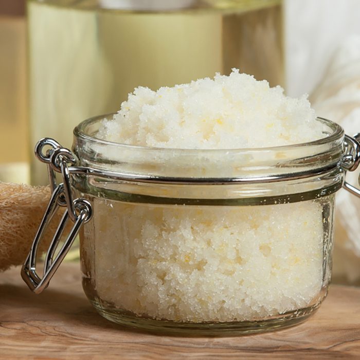 Handmade Lemon Scrub With Coconut Oil.