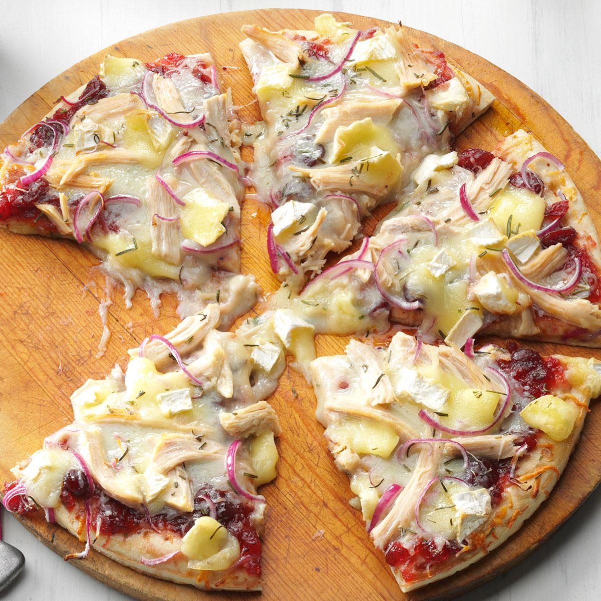 Cranberry, Brie & Turkey Pizza Recipe | Taste of Home
