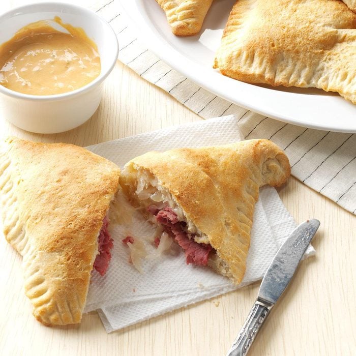 Air-Fryer Reuben Calzones