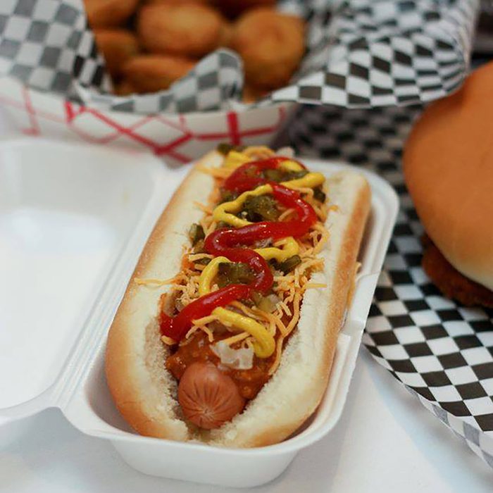 hot dog at Edward's Drive-In, Indianapolis, Indiana