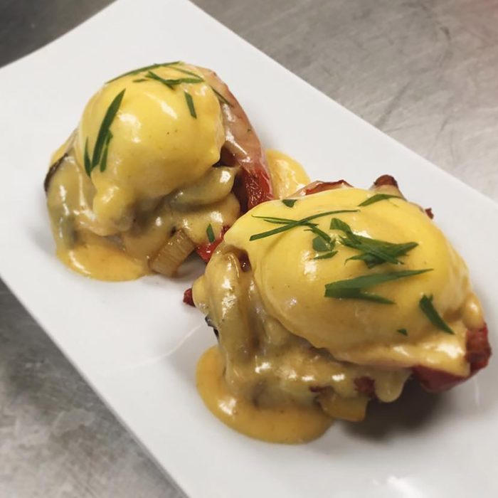 eggs Benedict at the Modern Dine