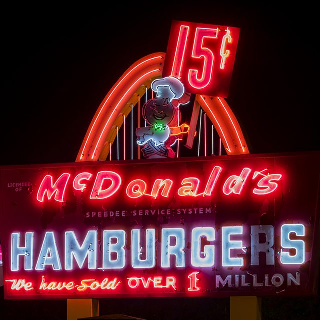 Des Plaines, IL - May 20, 2017: First ever location of McDonald's, located at 400 Lee St in Des Plaines, IL, at night, which is now a McDonald's Museum, is seen in state of despair. ; Shutterstock ID 644462128; Job (TFH, TOH, RD, BNB, CWM, CM): Taste of Home