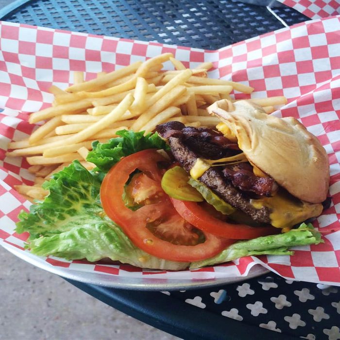 Cheese burger at Southwest Diner in Nevada