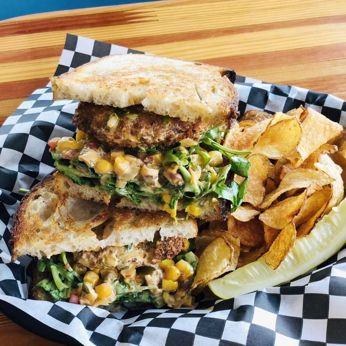 a vegan sandwich at Welcome Diner Arizona