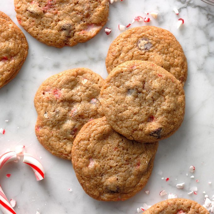 Chocolate Toffee Peppermint Cookies