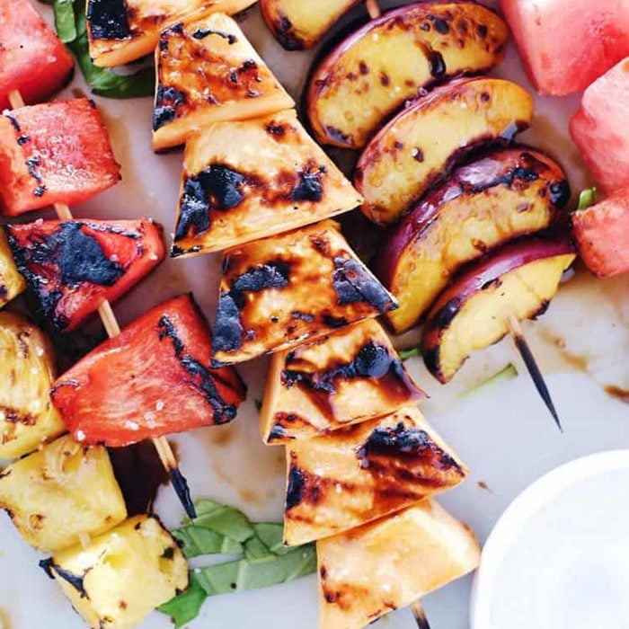 Grilled fruit kabob