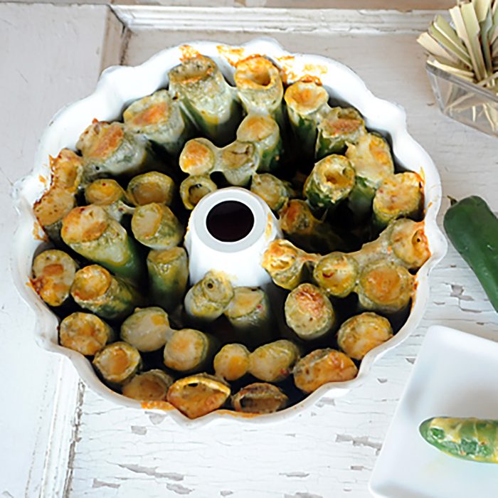 Bundt Pan Bacon Cheesy Jalapeno Poppers from Zestuous