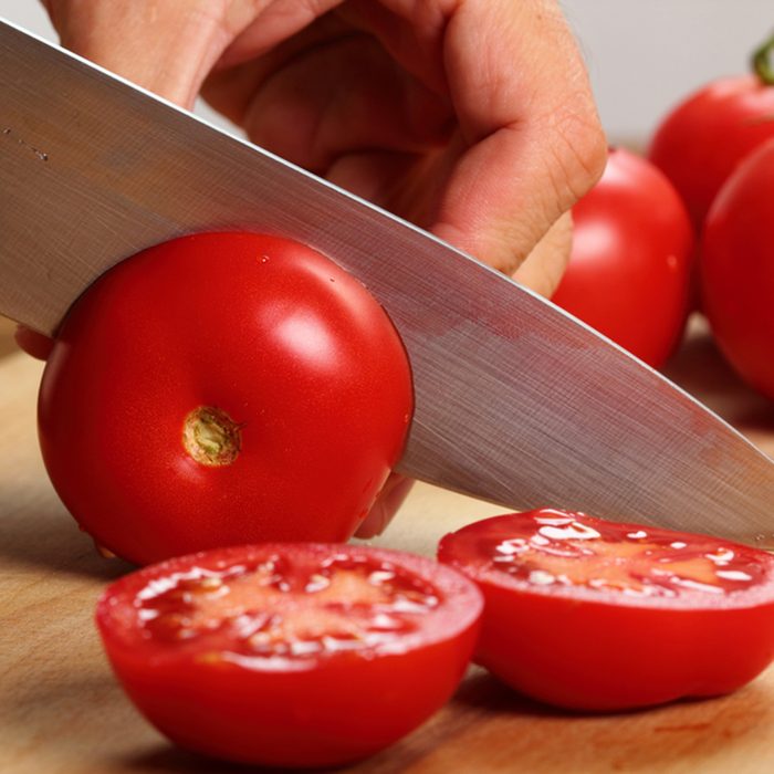 Slice Tomatoes in Half
