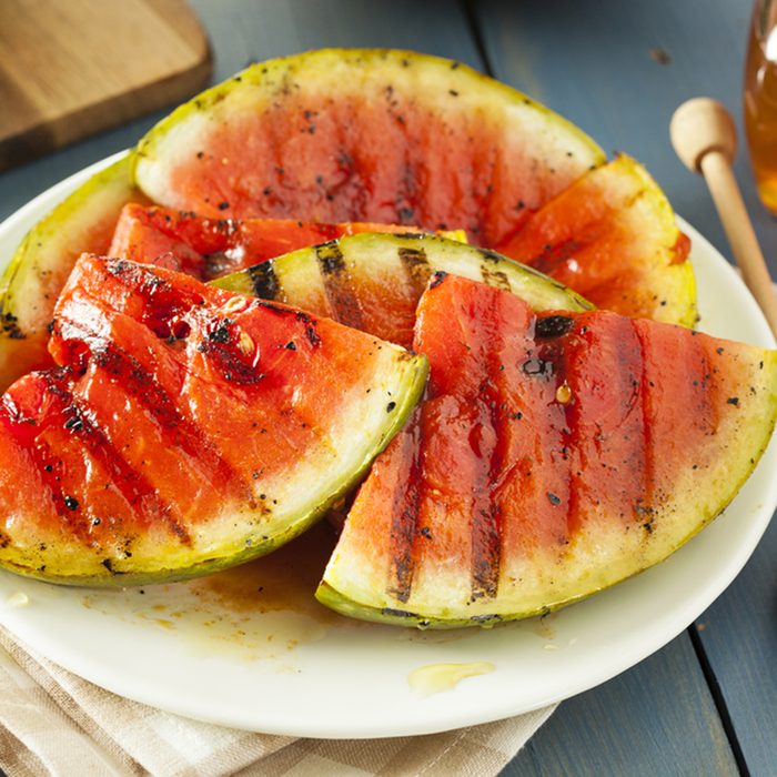 Ripe Healthy Organic Grilled Watermelon with Honey