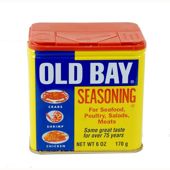 A can of Old Bay Seasoning made by McCormick in the Chesapeake Bay area in Maryland. 