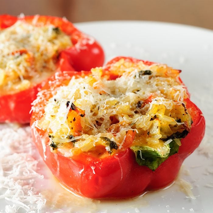 Delicious stuffed paprika (pepper) specialty.