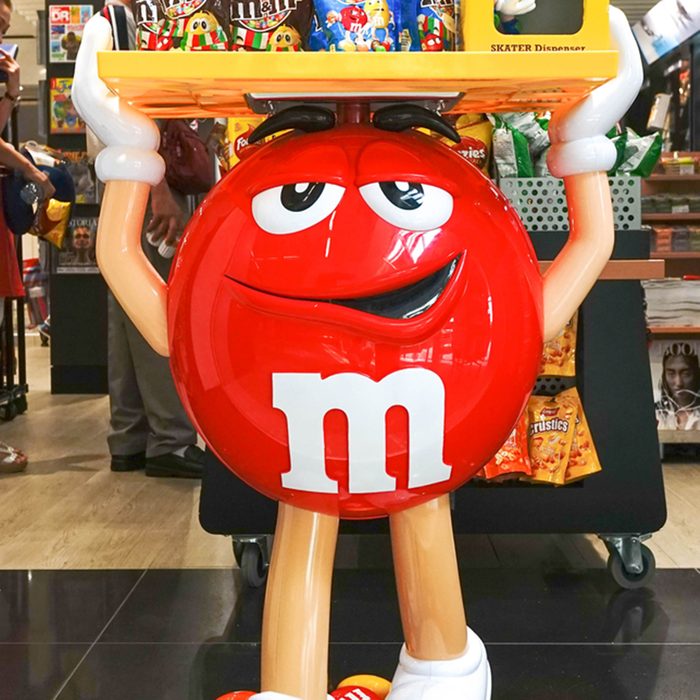 Red M&M mascot