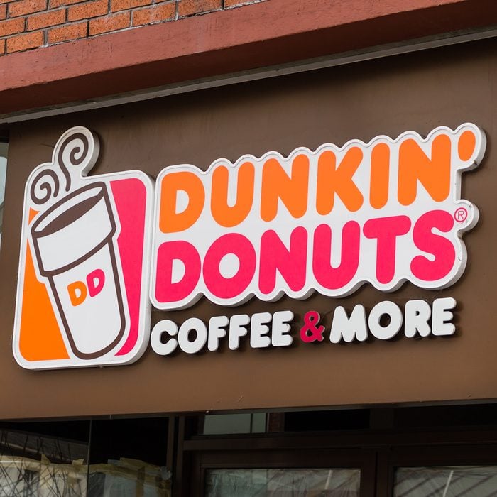 LONDON, ENGLAND - MARCH 1st, 2017: Dunkin Donuts, shop sign, Harrow, London, UK.; Shutterstock ID 598971959; Job (TFH, TOH, RD, BNB, CWM, CM): -