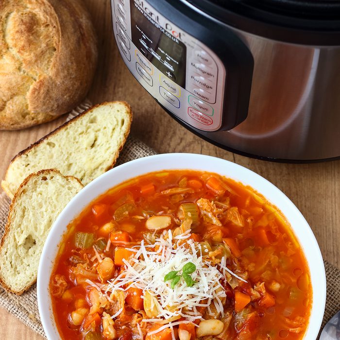 Minestrone Soup made in Instant Pot Pressure Cooker; Shutterstock ID 774916357