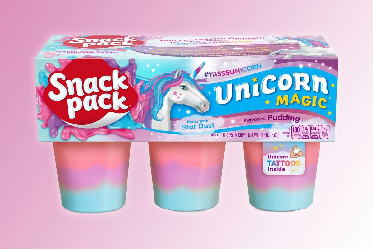 NEW Snack Pack Unicorn Pudding Will Be Magical