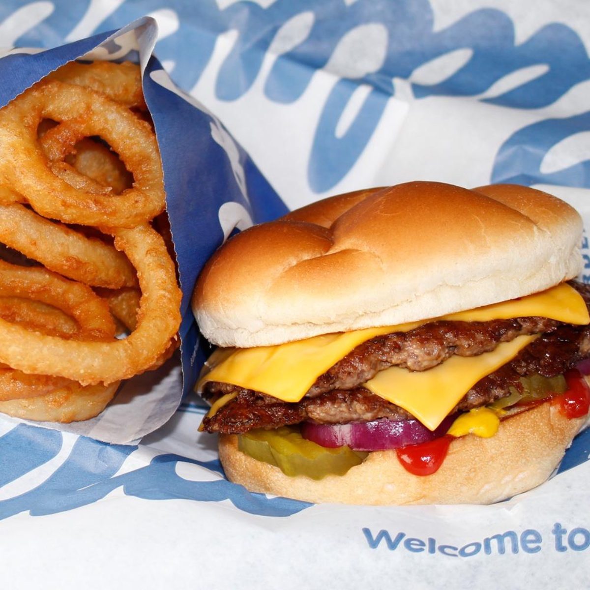 Culver's burger and onion rings