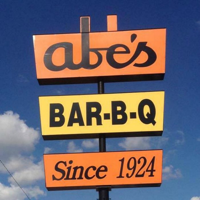 Abe's Bar-B-Q sign